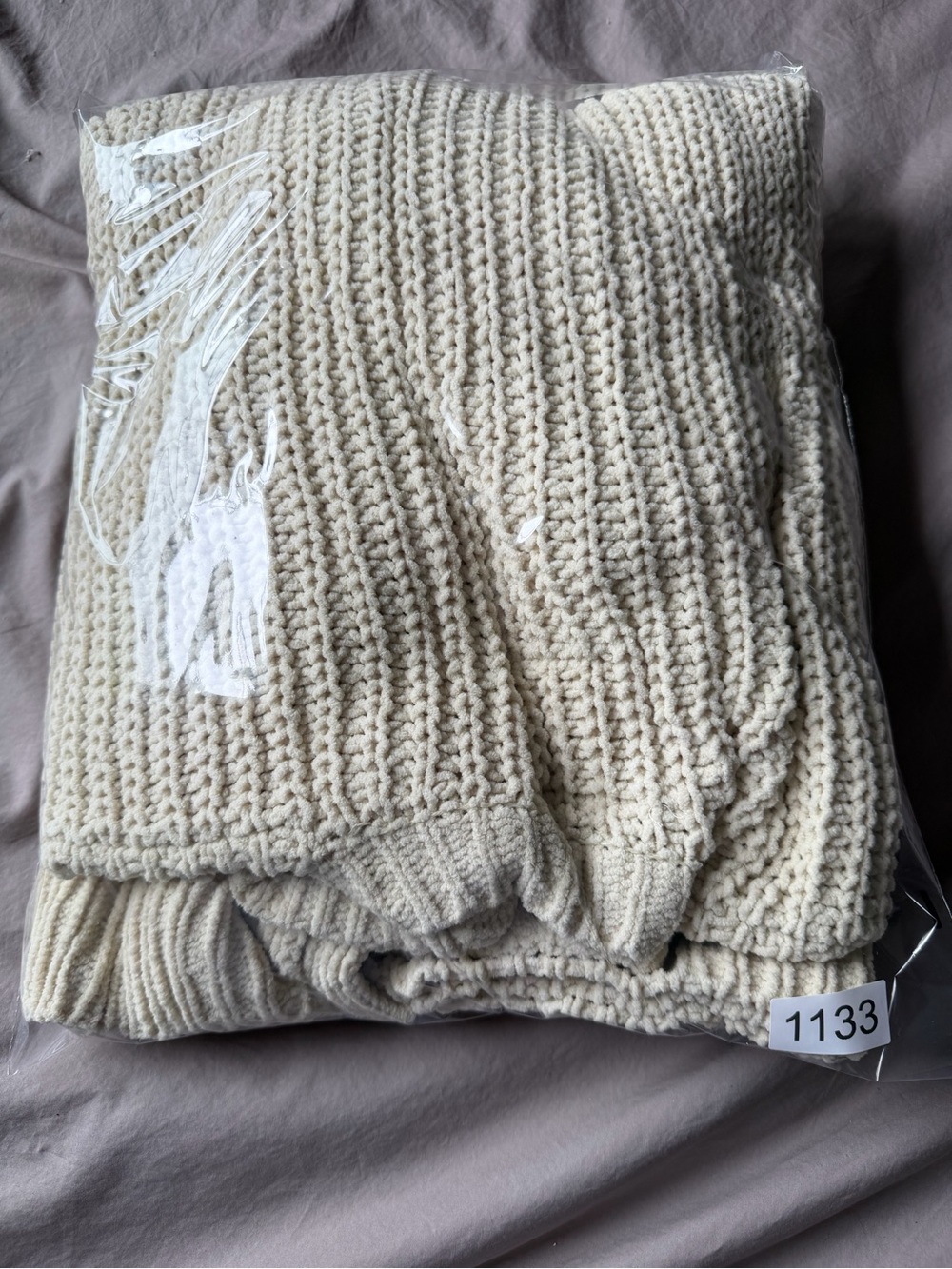 NEW Rip Curl Safari Sun Open Front Cardigan Oversized Ivory Size Large Chunky - Picture 10 of 10